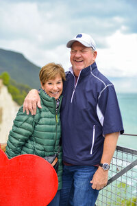 a couple embracing sharing their positive review of their small group trip with The Italian on Tour